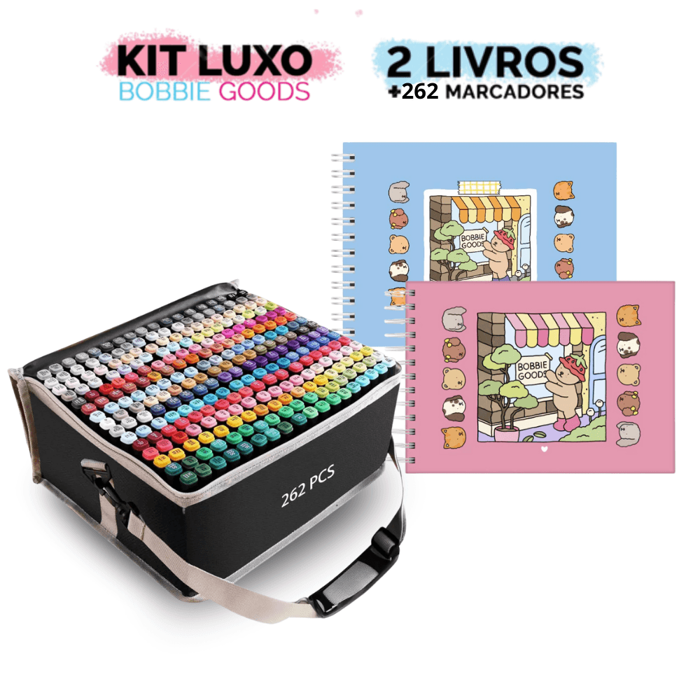 Kit 2 Livros Bobbie Goods Capa Dura + Canetas Touch